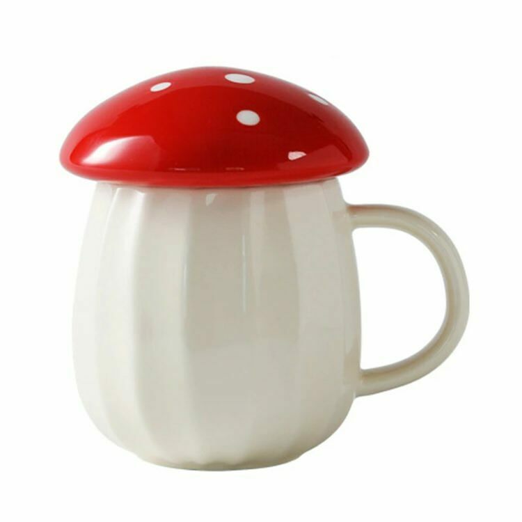 Mushroom Aesthetic Mini Mug - Trendy Y2K Mug for Grunge and 90s Fashion Lovers