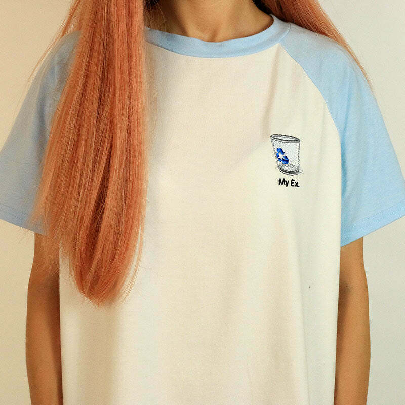 My Ex T-Shirt in Blue - Y2K Style Fashion Tee for Trendy Women's Outfits