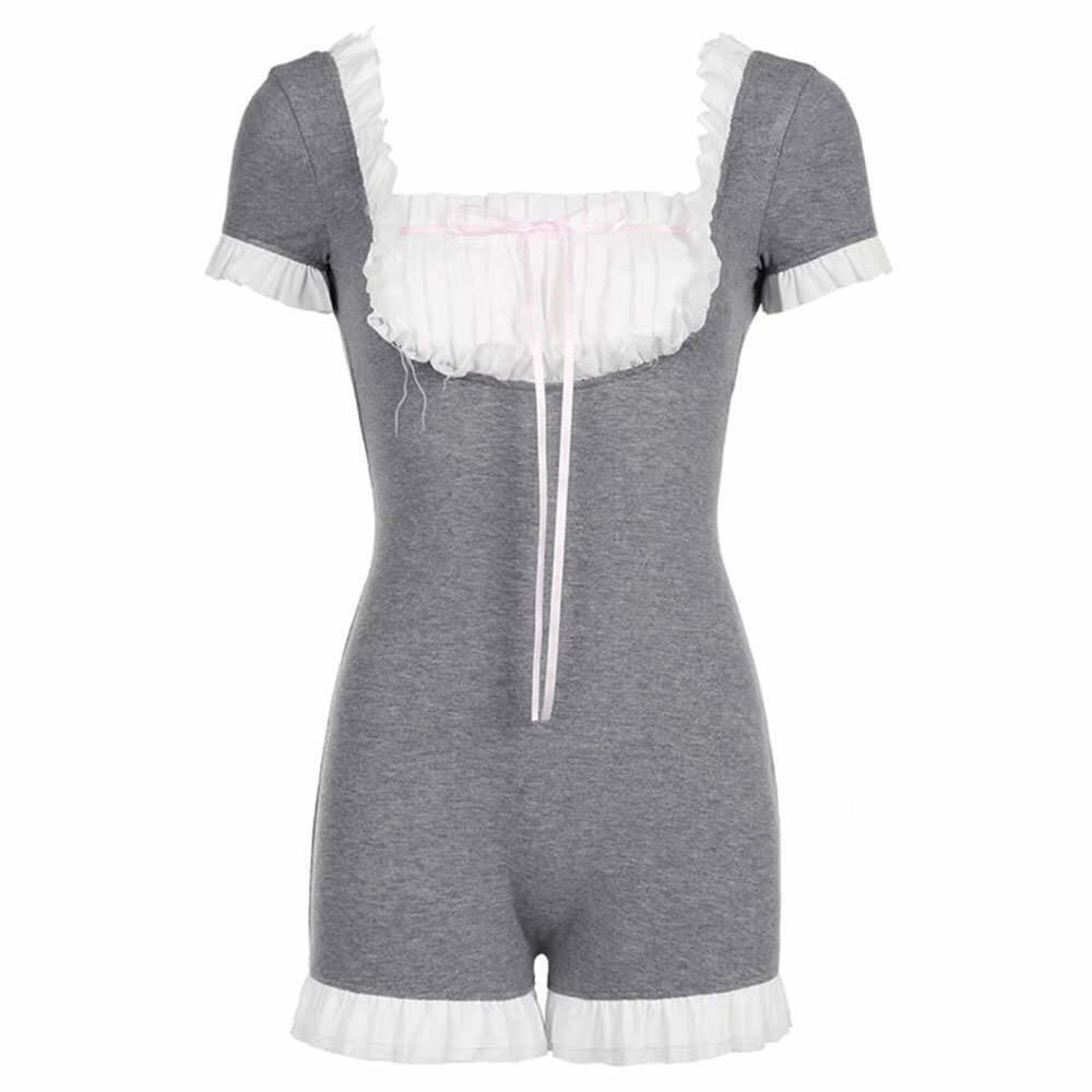 Not Your Babydoll Coquette Romper - Trendy Y2K Fashion for Grunge and Cyber Styles