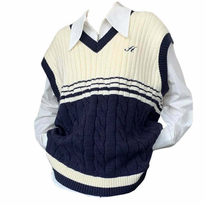 Old Money Yacht Club Striped Vest - Trendy Y2K Fashion Top for Stylish Outfits