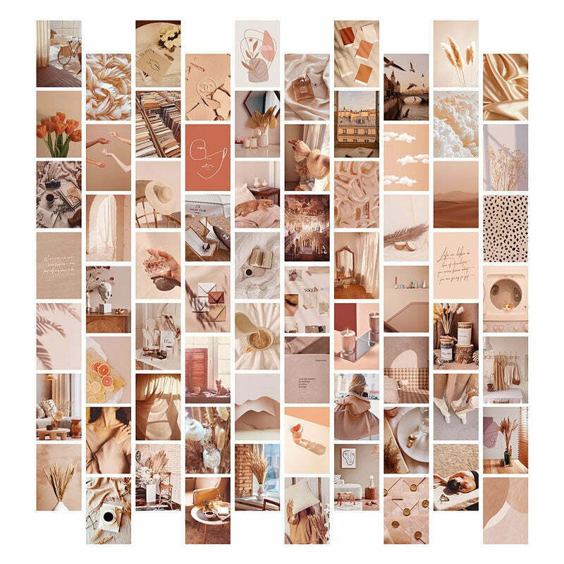 Parisian Aesthetic Wall Collage Kit - Y2K Grunge & Indie Style Decor for Trendy Spaces