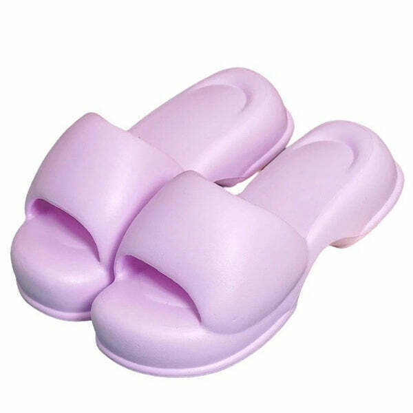 Pastel Foam Street Slippers: Trendy Y2K Fashion Footwear for Stylish Outfits