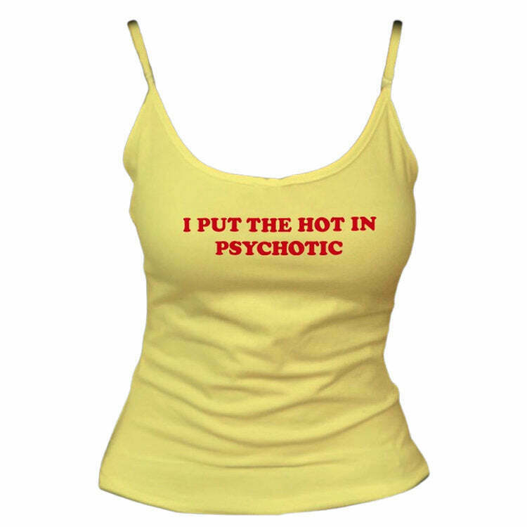 Psychotic Tank Top - Trendy Y2K Style for Modern Fashion Enthusiasts