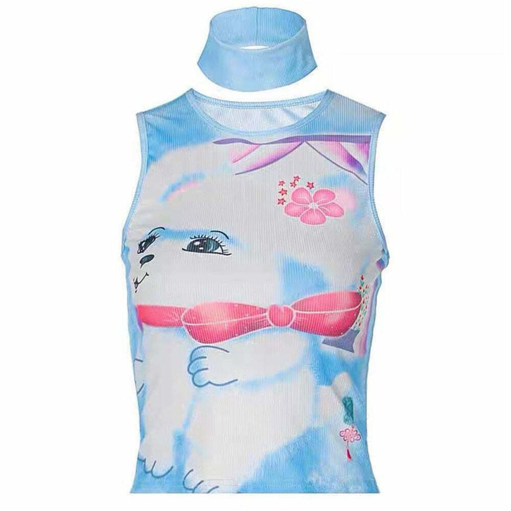 Puppy Y2K Aesthetic Tank Top - Trendy 2000s Fashion for Stylish Outfits and Office Wear