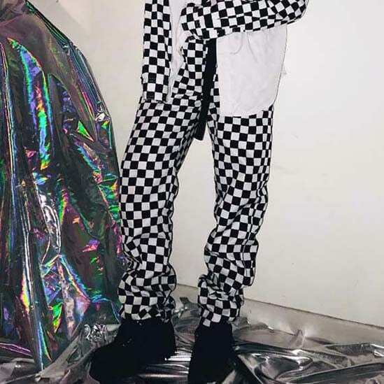 Retro Y2K Checker Pants for a Stylish Grunge Look - Embrace the Y2K Aesthetic Today!