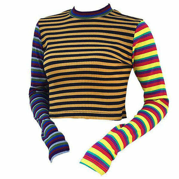 Ribbed Crop Knit Top - Y2K Fashion Essential for Grunge and Emo Styles in 2025