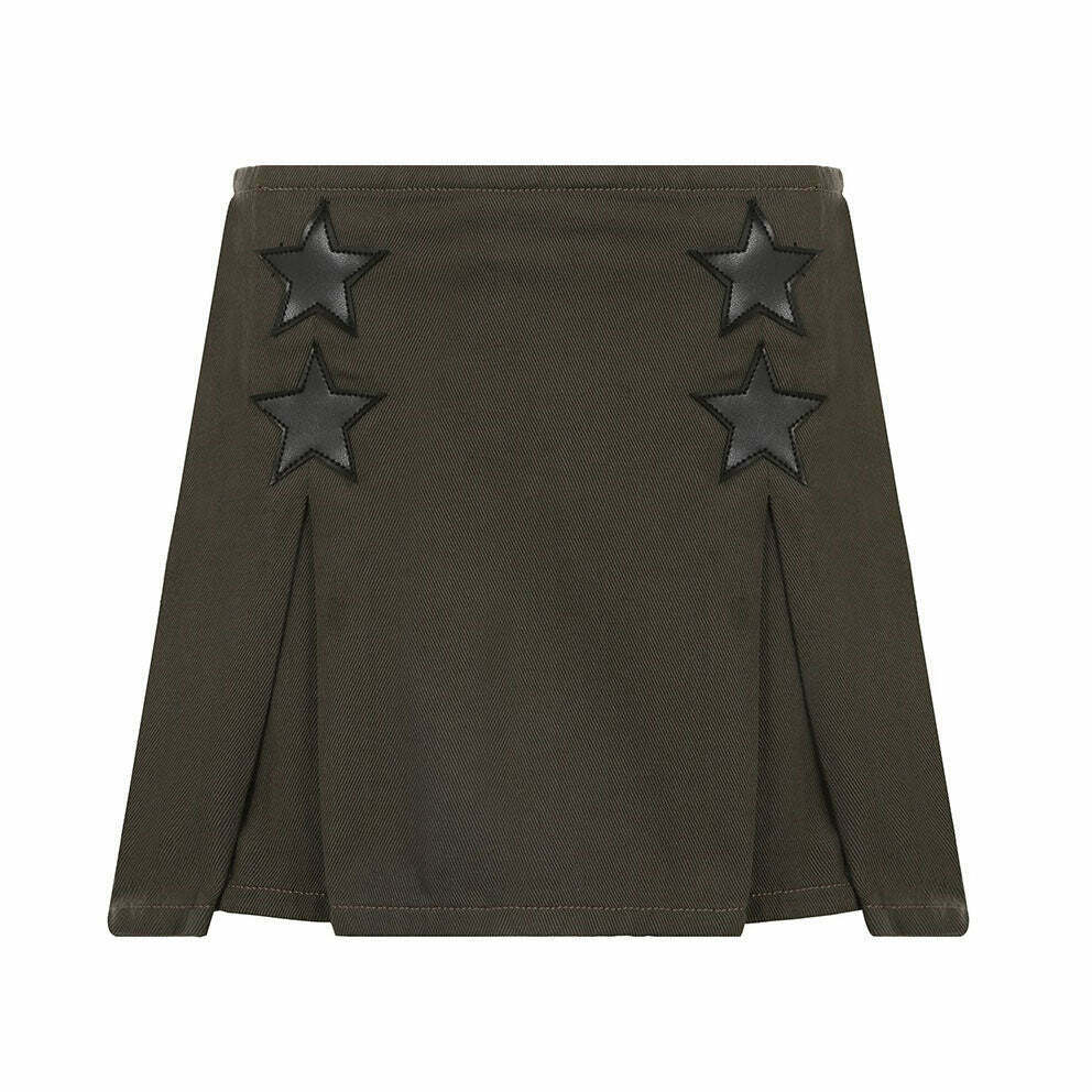 Rock The Scene Star Skirt - Trendy Y2K Fashion for Girls | 90s Grunge Style Skirt