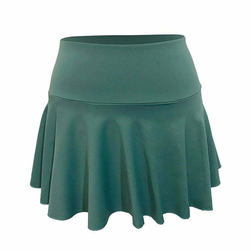 Saint-Tropez Green Tennis Skirt - Y2K Grunge Style for Trendy Outfits and Fashion Lovers