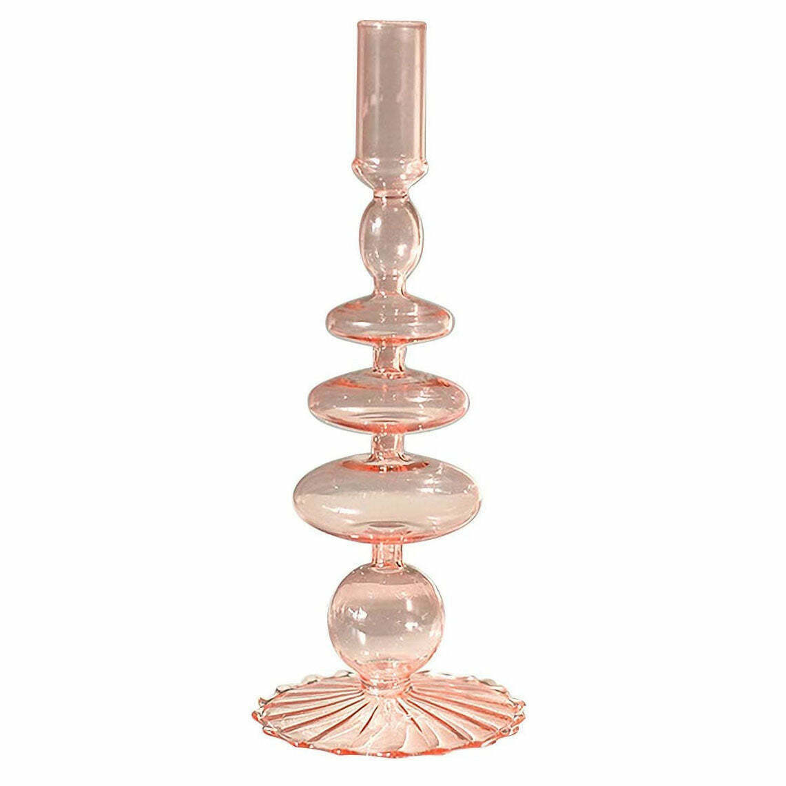 Seashell Nordic Glass Candle Holder - Stylish Home Decor for Y2K Inspired Aesthetics