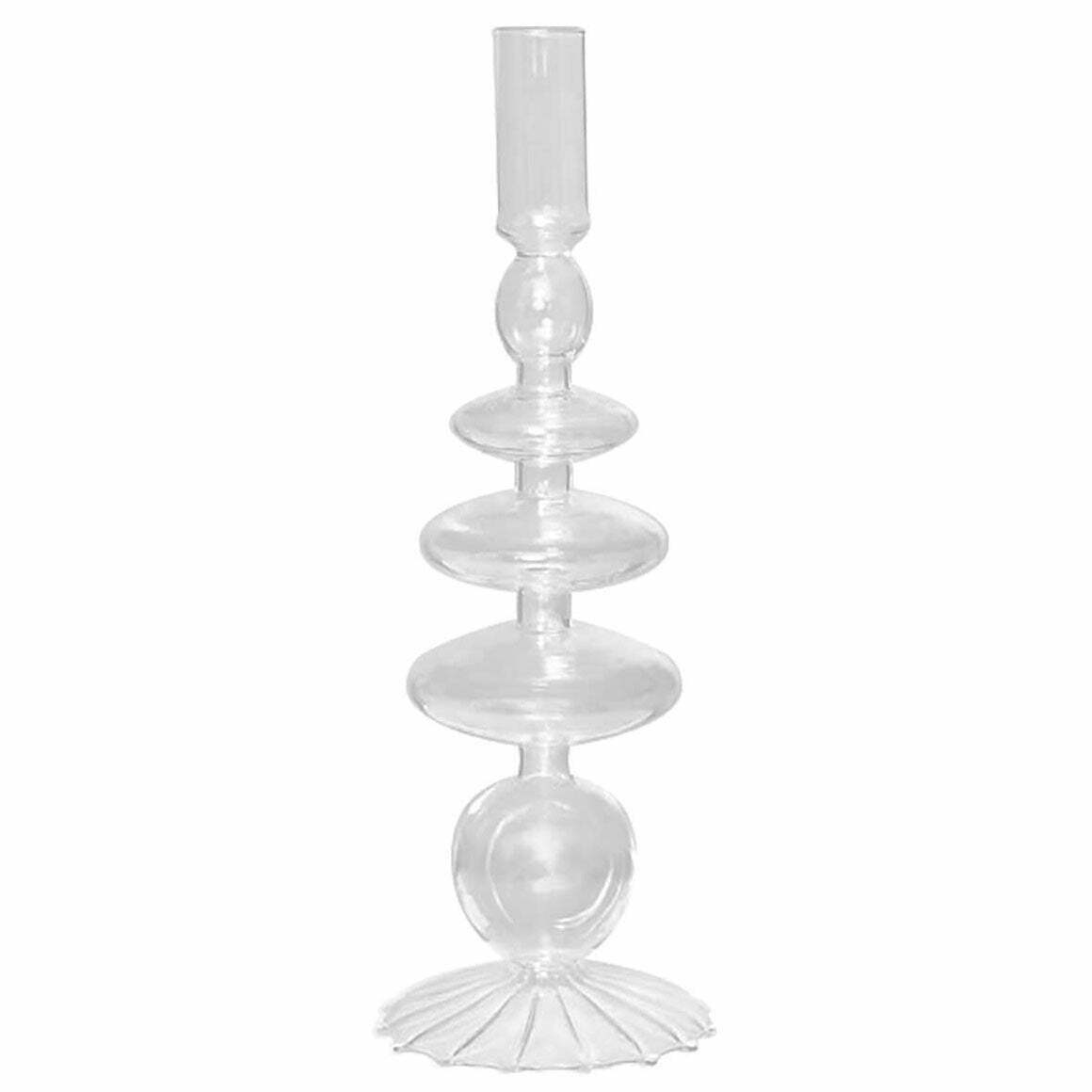 Seashell Nordic Glass Candle Holder - Stylish Home Decor for Y2K Inspired Aesthetics