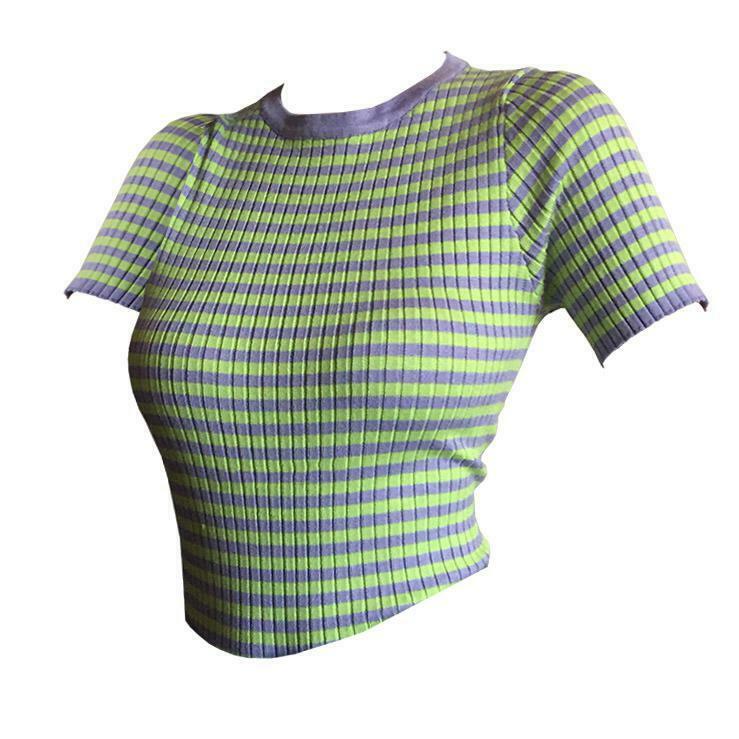 Sharon Ribbed Top - Trendy Y2K Fashion Essential for Stylish Outfits and Grunge Looks