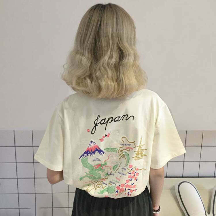 Show Me Japan Tee - Y2K Cyber Style Shirt for Trendy Outfits and Grunge Fashion