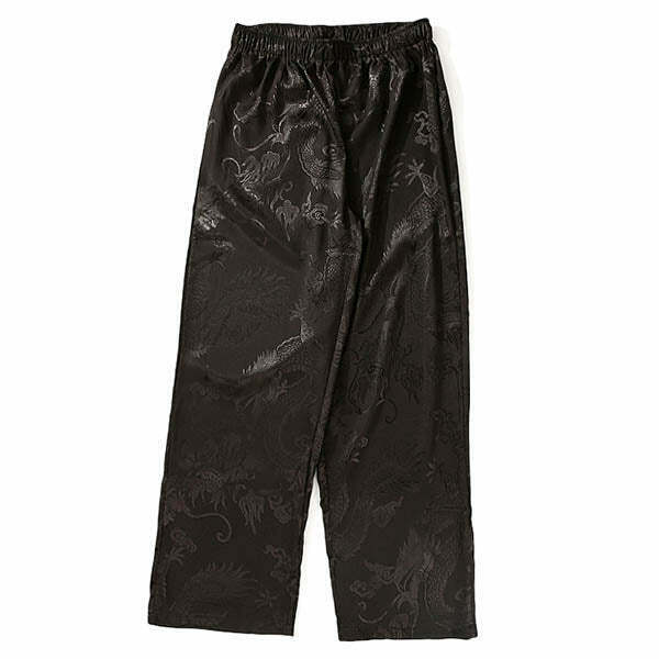 Silk Road Wide Pants: Trendy Y2K Style Fashion for a Chic 90s Aesthetic Look