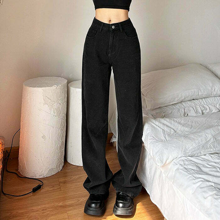 Skeleton Embroidery Jeans for Y2K Fashion: Trendy Cyber Style & Unique Outfits