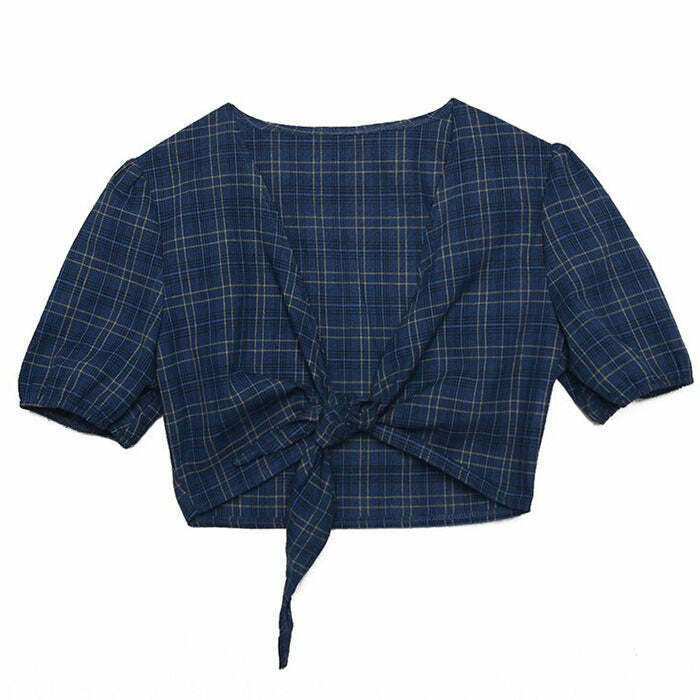 Skippin' School Plaid Top - Y2K Punk Style Grunge Fashion for Trendy Outfits