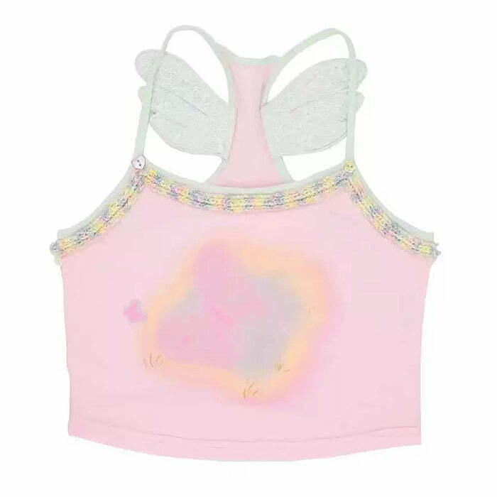 Soft Girl Aesthetic Angel Wings Top - Y2K Fashion for Trendy Styles & Unique Outfits