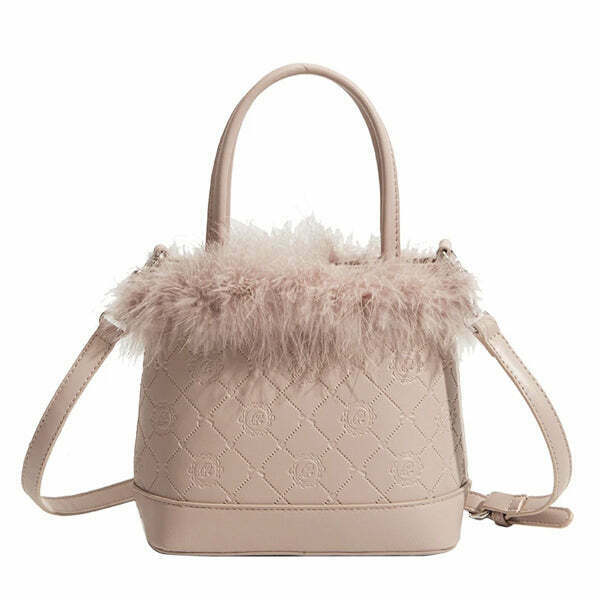 Soft Girl Aesthetic Fluffy Bag - Y2K Style Accessory for Trendy Outfits & TikTok Fashion