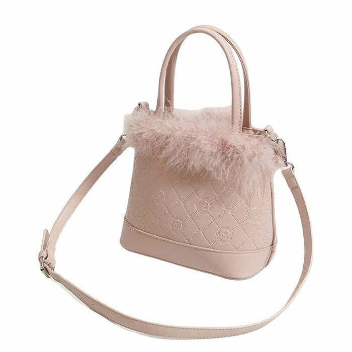 Soft Girl Aesthetic Fluffy Bag - Y2K Style Accessory for Trendy Outfits & TikTok Fashion