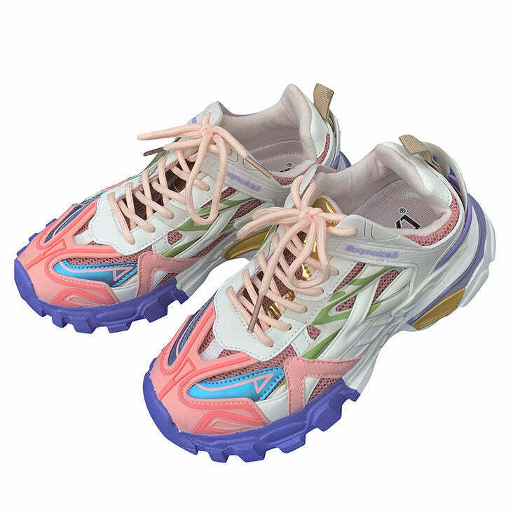 Soft Girl Aesthetic Pastel Sneakers for Y2K Style - Trendy Shoes for Grunge Vibes