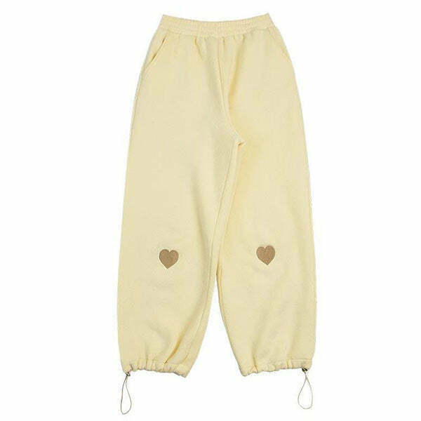 Soft Girl Heart Joggers - Trendy Y2K Grunge Style for Ultimate Comfort and Fashion