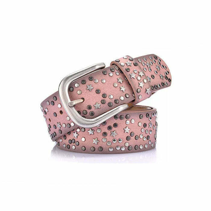 Star Girl Aesthetic Rivet Belt - Trendy Y2K Cyber Grunge & Emo Style Accessory