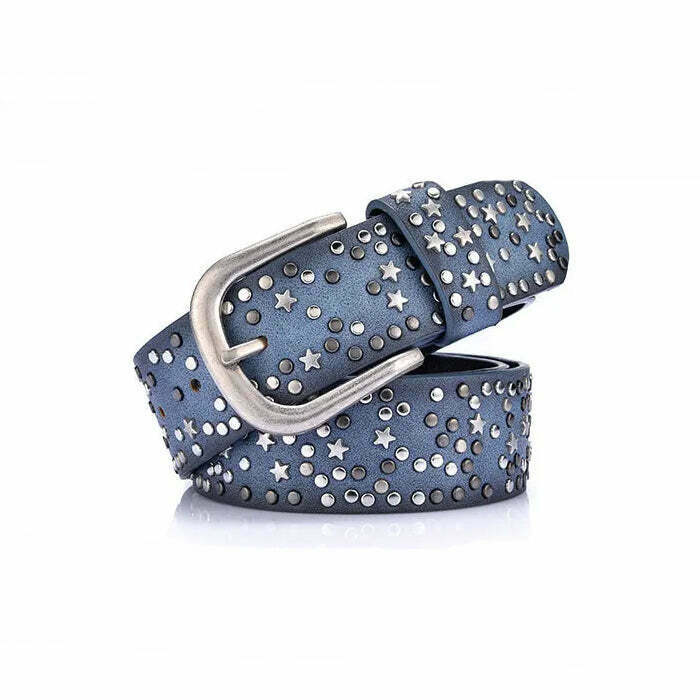 Star Girl Aesthetic Rivet Belt - Trendy Y2K Cyber Grunge & Emo Style Accessory