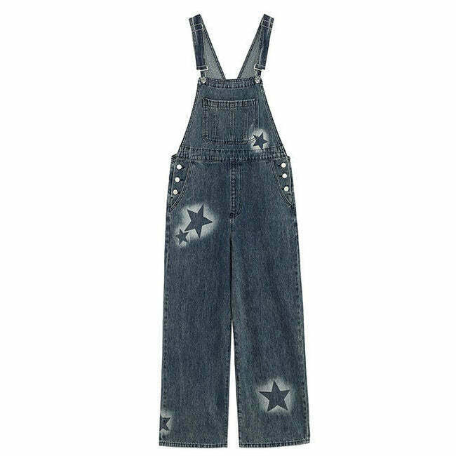 Star Girl Denim Overalls - Trendy Y2K Fashion for Men | Stylish Denim Overalls Sale