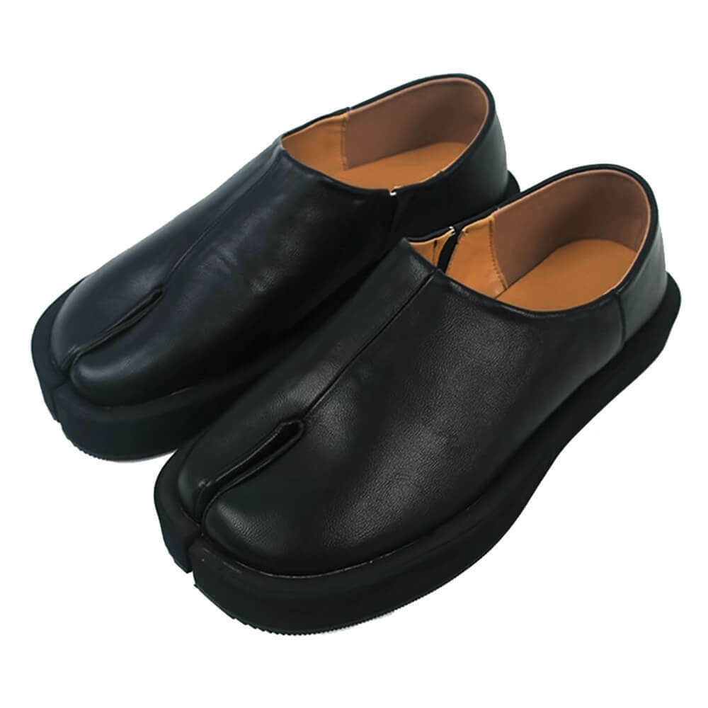 Stylish Black Tabi Flats for Y2K Fashion - Perfect for Emo and Punk Outfits