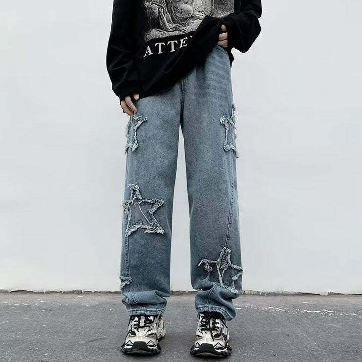 Superstar Behavior Jeans: Embrace Modern Y2K Style with Trendy Grunge and Hip Hop Vibes