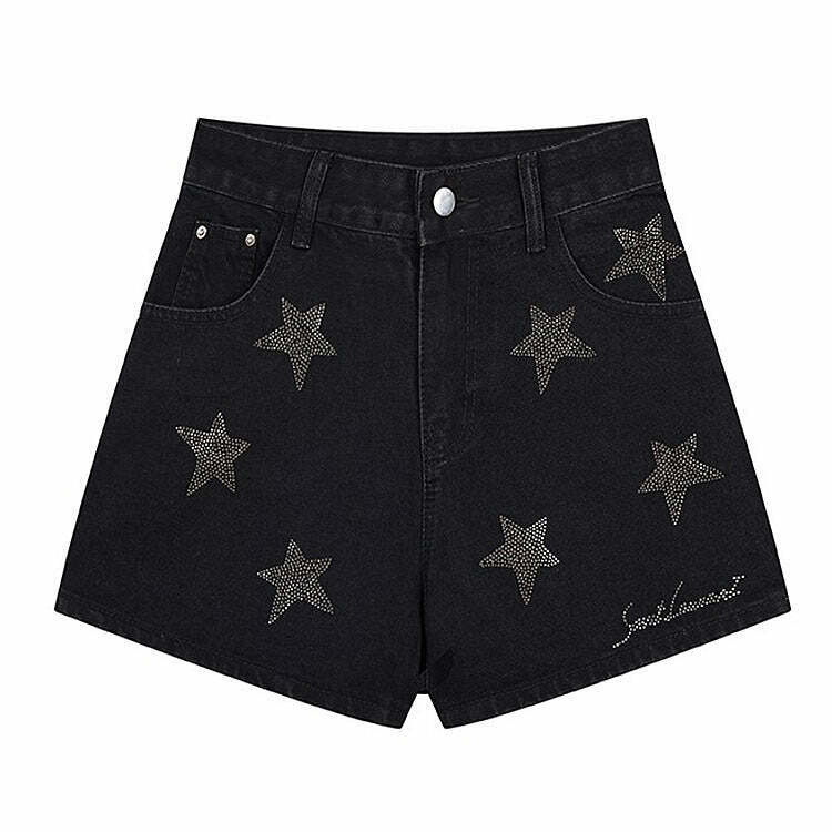 Superstar Behavior Rhinestone Shorts - Trendy Y2K Fashion for Stylish Outfits