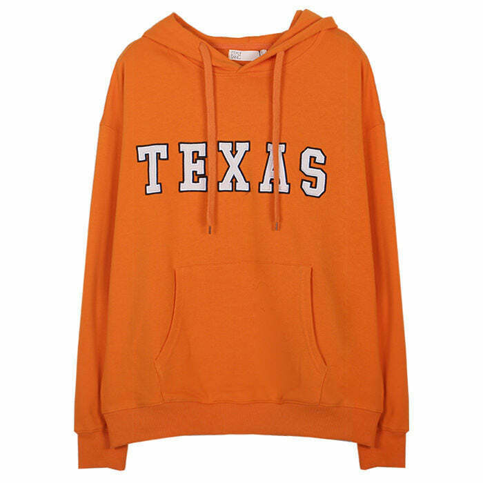 Texas Embroidery Aesthetic Hoodie for Trendy Y2K Fashion Enthusiasts