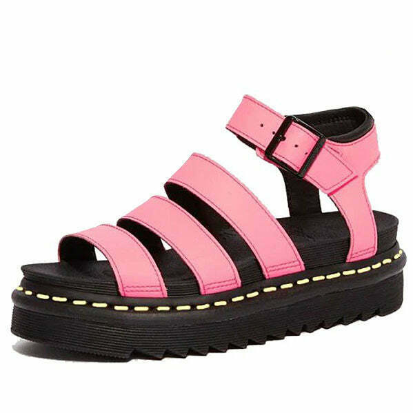 Trendy 2.0 Asphalt Flat Sandals for Y2K Fashion Lovers - Stylish Grunge Footwear