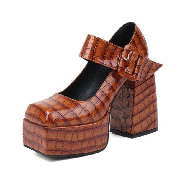 Trendy 2.0 Mary Jane Platform Heels for Y2K Fashion Lovers - Stylish Women's Footwear