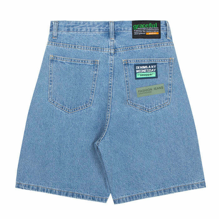 Trendy 2000's Teen Patch Denim Shorts for Y2K Fashion, Grunge Outfits & Summer Style