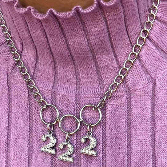 Trendy 222 Necklace - Y2K Grunge Pattern Jewelry for TikTok Fashion Lovers