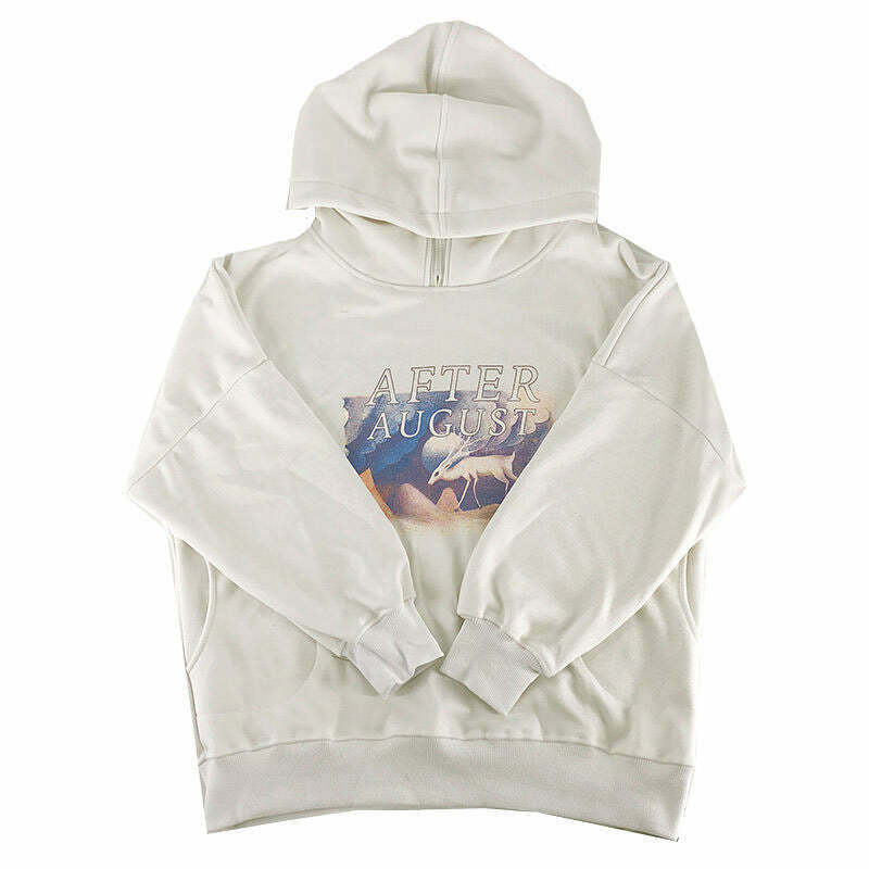 Trendy August Hoodie in Grunge Y2K Style - Perfect for Y2K Fashion Lovers