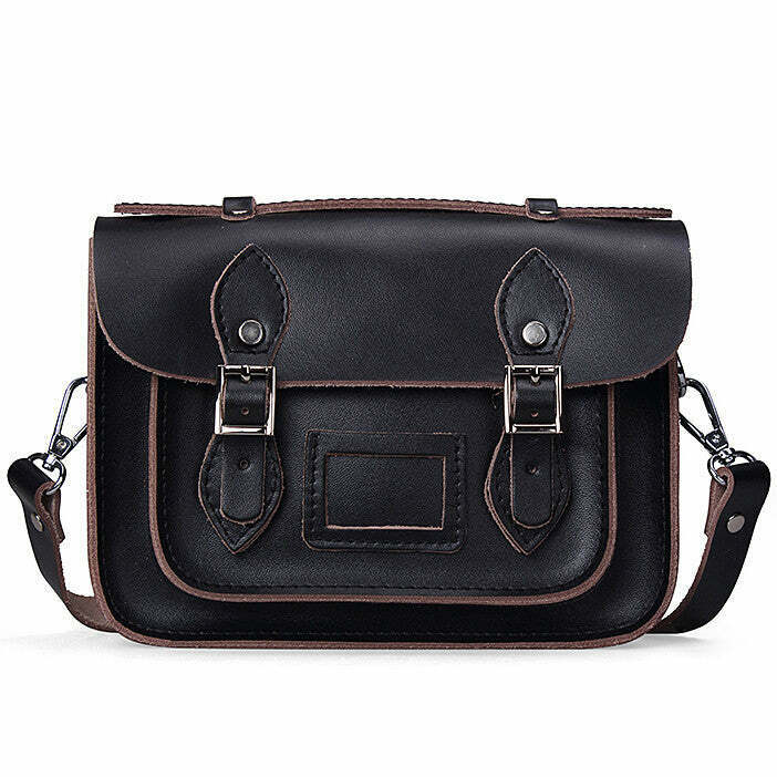 Trendy British Messenger Bag for Y2K Fashion Lovers - Perfect for Grunge and Cyber Styles