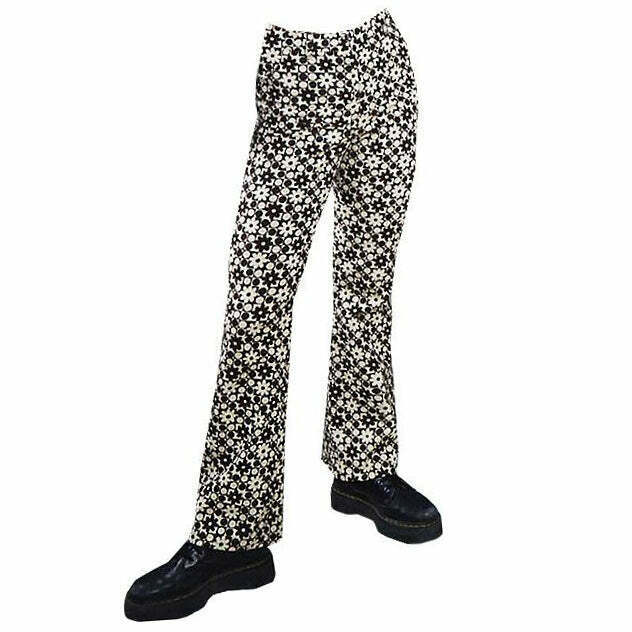 Trendy Brown Floral Pants for Y2K Fashion - Perfect for Stylish Outfits & Emo Vibes