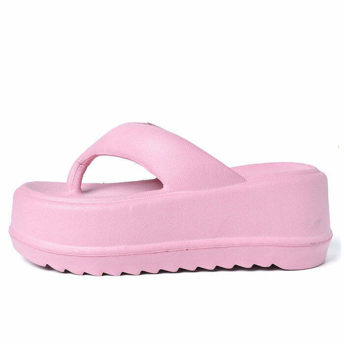 Trendy Bubble Gum Platform Sandals for Y2K Fashion Lovers - Perfect for Stylish Outfits