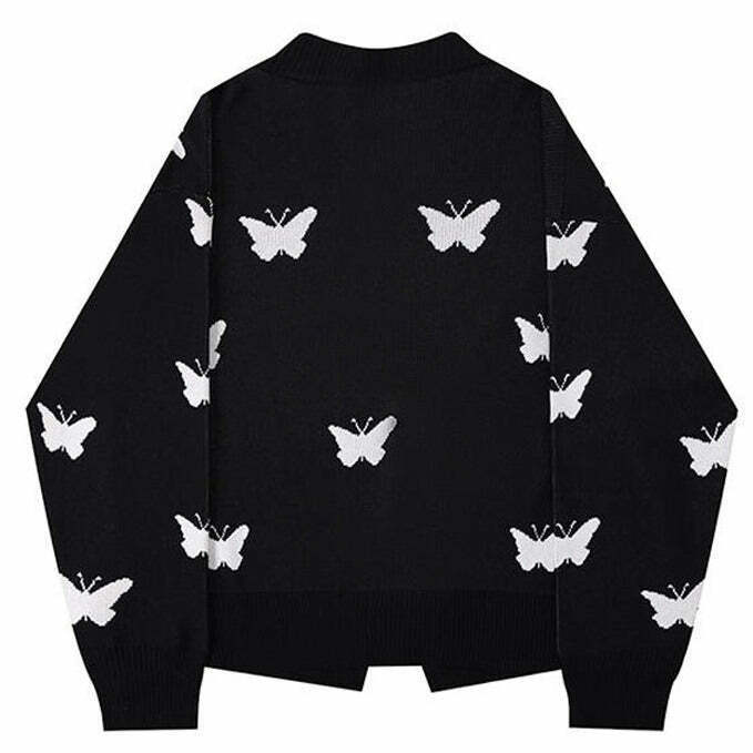 Trendy Butterfly Cardigan - Y2K Style for Women | Grunge & Alt Fashion Essential