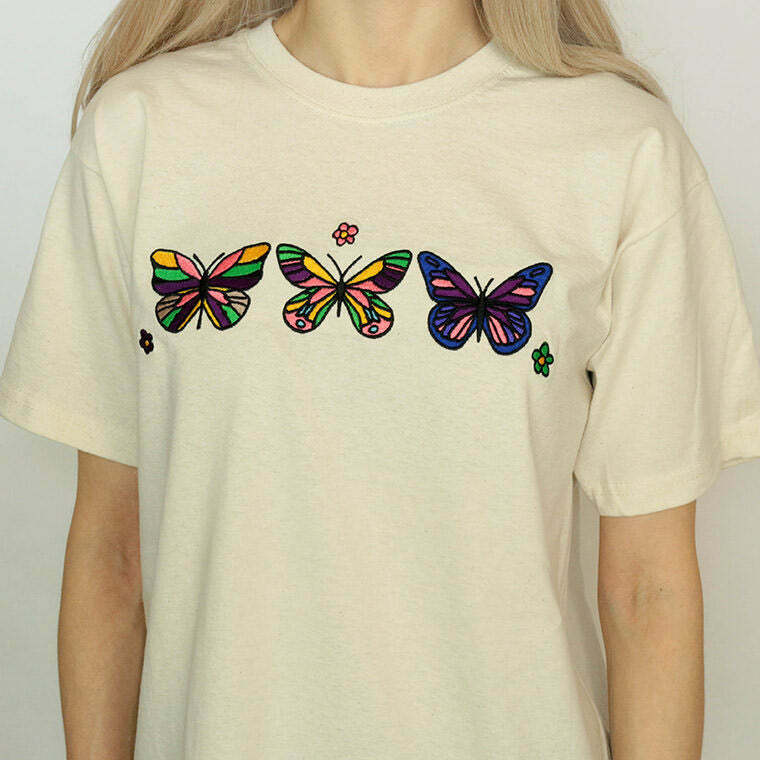 Trendy Butterfly T-Shirt for Y2K Style: Embrace Boho, Grunge, and DIY Vibes