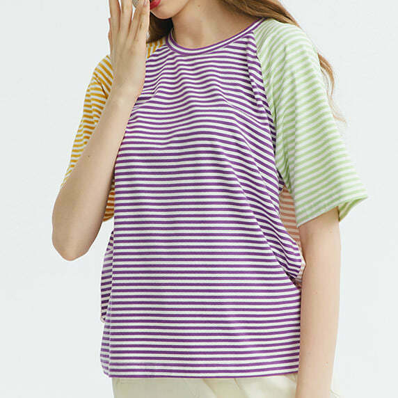 Trendy Candy Stripes Tee - Y2K Fashion Staple for Rave Outfits & Grunge Styles