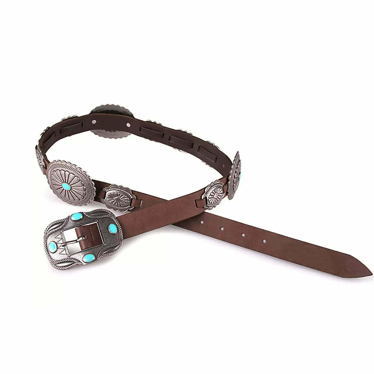 Trendy Canyon Town Cowboy Belt for Y2K Fashion: Perfect for DIY Outfits & Popstar Style