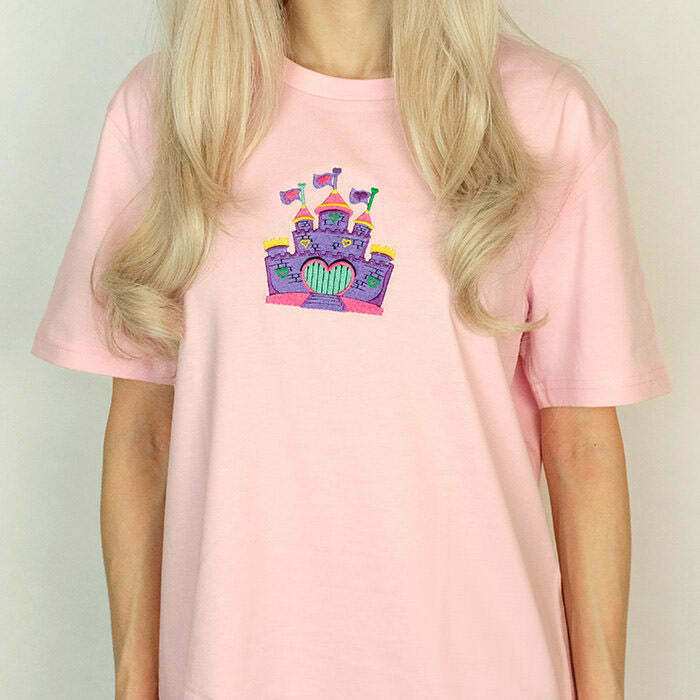 Trendy Castle T-Shirt for Y2K Fashion Icons - Stylish Dark Outfits & Unique Designs