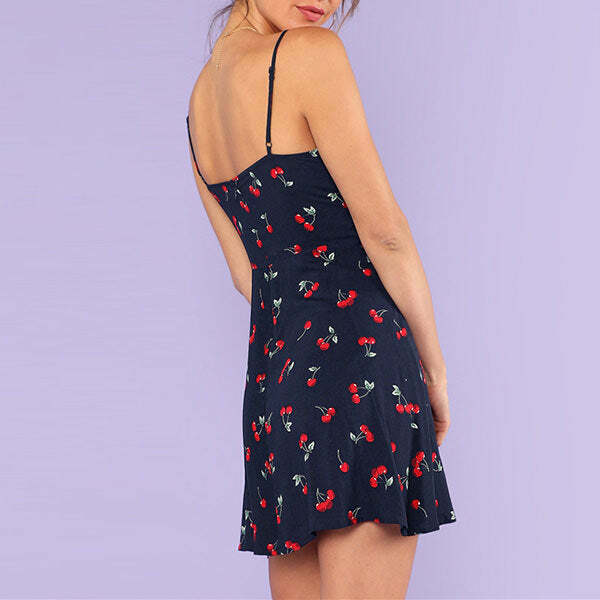 Trendy Cherry Mini Dress for Y2K Fashion Lovers - Perfect for Grunge and Indie Styles