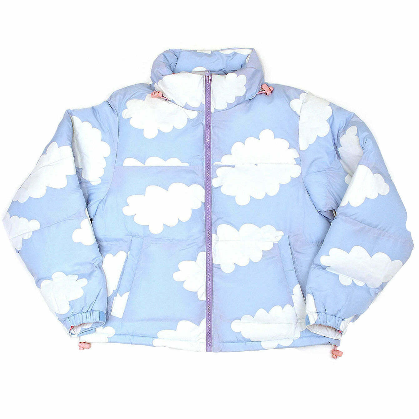 Trendy Cloud Padded Jacket for Y2K Street Style - Perfect for 2000s Fashion Lovers