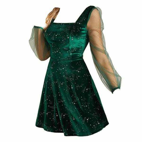 Trendy Constellation Dress for Y2K Fashion: Perfect for Summer Outfits and Grunge Style