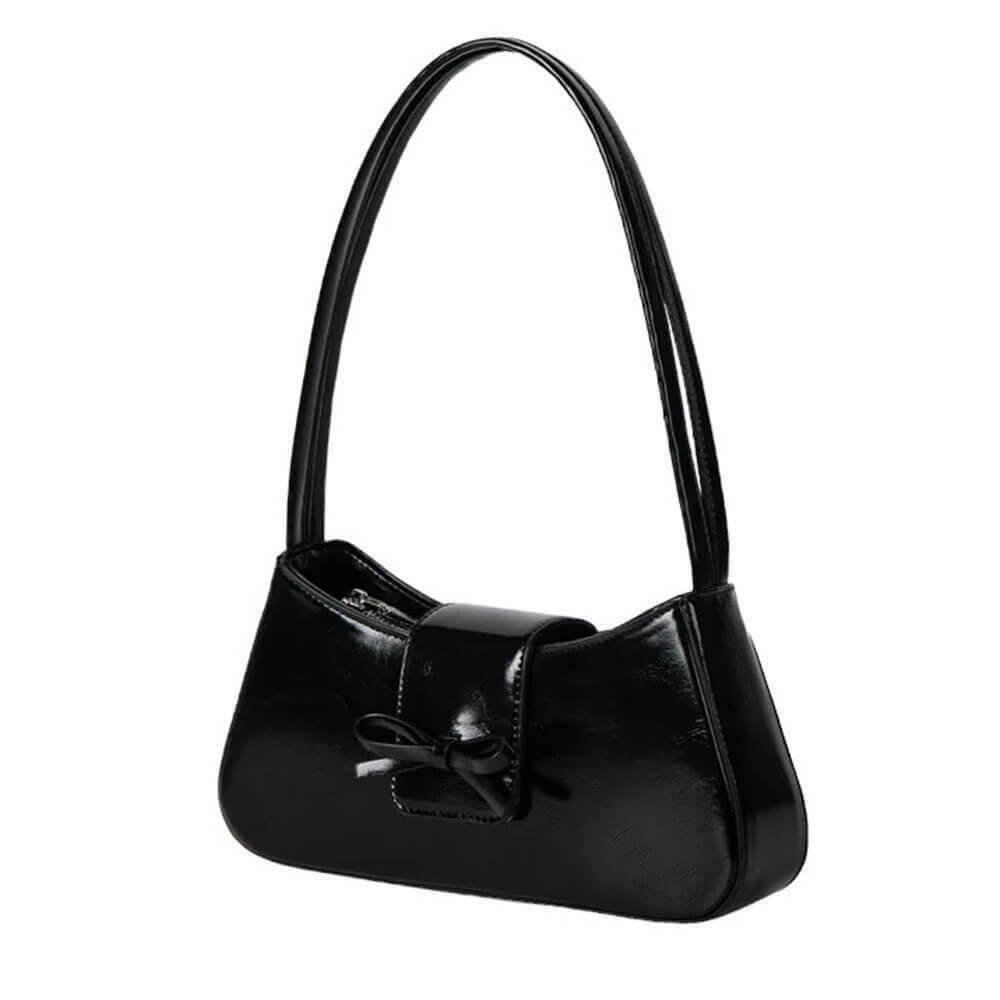 Trendy Coquette Bow Baguette Bag for Y2K Style Outfits and Comfy Fashion Looks