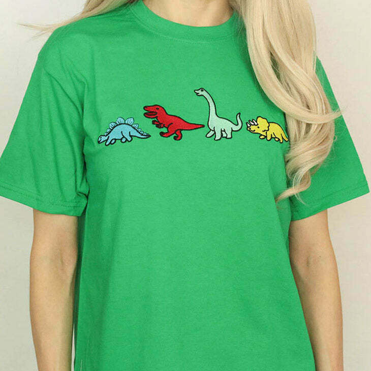 Trendy Dinosaur Family T-Shirt - Y2K Style for Women & Kids - Perfect for TikTok & Roblox