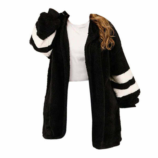 Trendy Faux Fur Jacket for Y2K Grunge Style - Perfect for Club Outfits & Winter Fashion